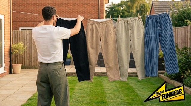 Tipos de pantalones anchos para hombre