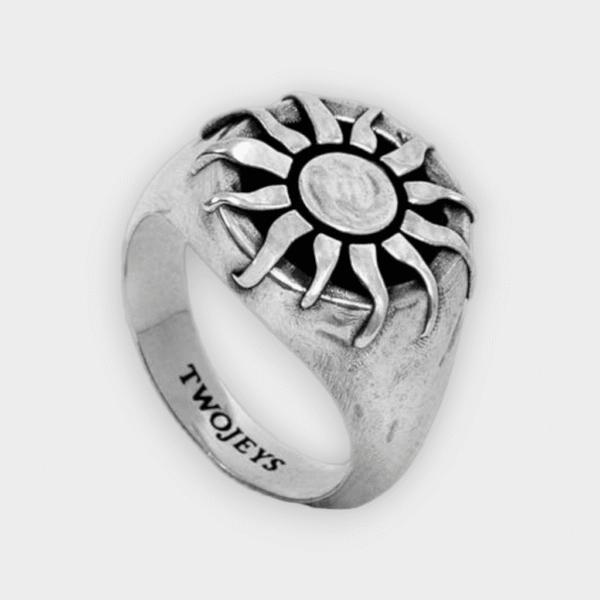 Twojeys - Anillo Organic sun silver