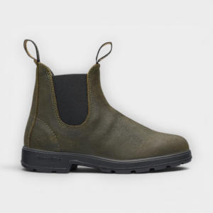 Blundstone - Botas Chelsea dark olive waxed suede #1615