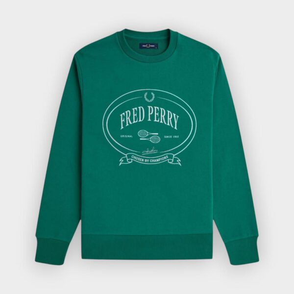 Fred Perry - Sudadera Chosen by Champions verde deportivo
