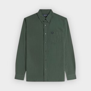 Fred Perry - Camisa Oxford verde pista