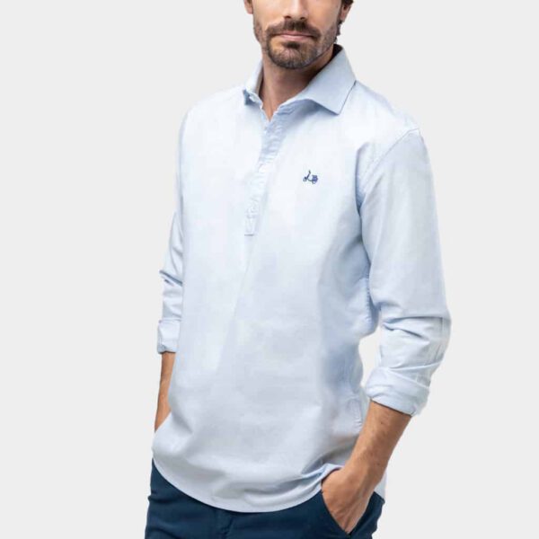 Scotta 1985 - Camisa Polera Oxford celeste