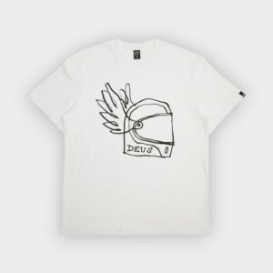 Deus Ex Machina - Camiseta Helmet vintage white