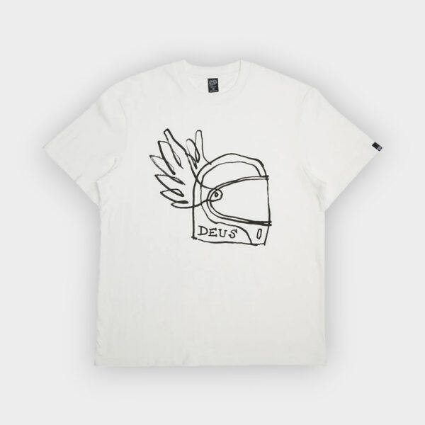 Deus Ex Machina - Camiseta Helmet vintage white