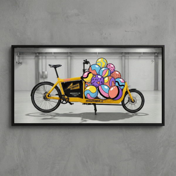 Chela Clo – Cuadro Carrying Dreams on a Cargo Bike