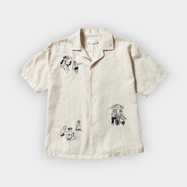 Edmmond - Camisa Sunny Day Ss Plain Beige