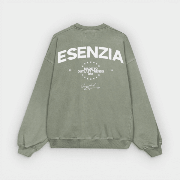 Esenzia - Sudadera Crewneck Green Outlast
