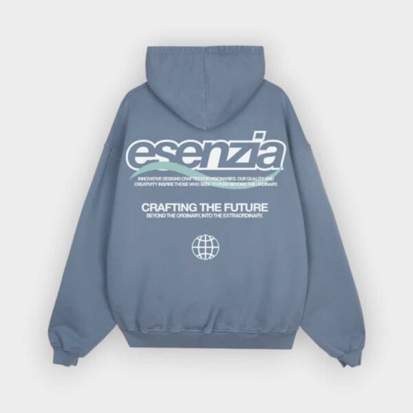 Esenzia – Sudadera con capucha Steel Blue Craft Hoodie