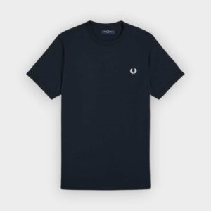 Fred Perry - Camiseta Ringer azul marino