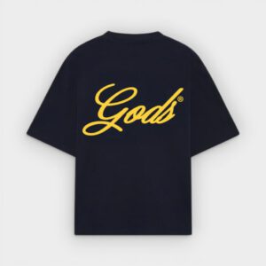 Fake Gods - Camiseta Script Boxy Tee Navy