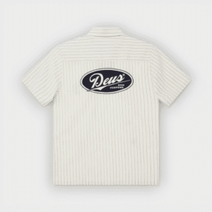 Deus Ex Machina - Camisa Forecourt Stripe Shirt Dirty White