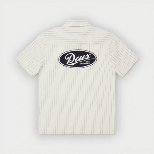 Deus Ex Machina - Camisa Forecourt Stripe Shirt Dirty White