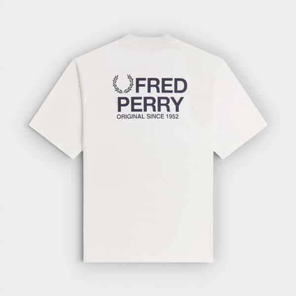 Fred Perry - Camiseta Back Graphic T-Shirt Blanco Nieve