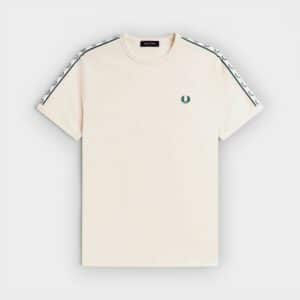 Fred Perry - Camiseta Ringer Contrast Tape Crudo