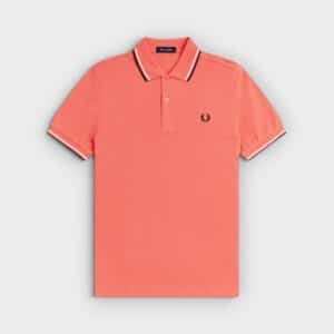 Fred Perry - Polo M3600 Twin Tipped Crema de Fresa Crudo Negro