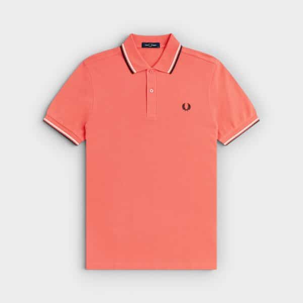 Fred Perry - Polo M3600 Twin Tipped Crema de Fresa Crudo Negro