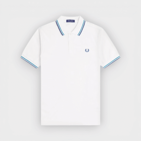 Fred Perry - Polo M3600 blanco nieve verde menta intenso eclipse Soho