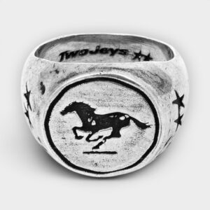Twojeys - Anillo Sello Galloping Silver