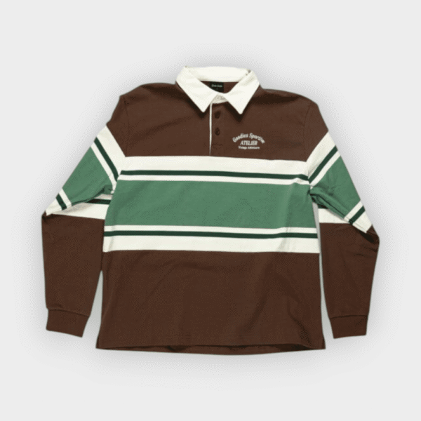 Goodies Sportive – Polo Truffle heavy weight Ls chocolate green