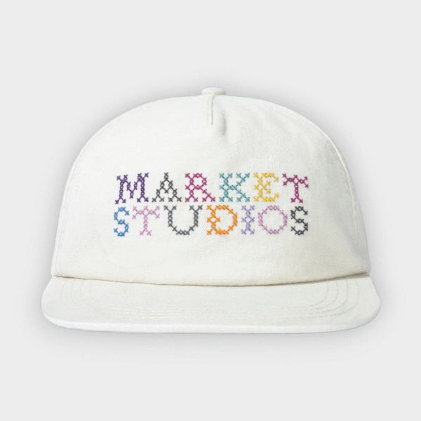 Market Studios - Gorra Needlepoint 5 panel butter cream