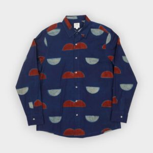 Otherwise - Camisa Twilight hand printed Ls blue