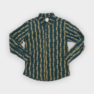Otherwise - Camisa Prism hand printed Ls green