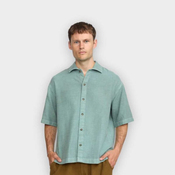 Revolution - Camisa de manga corta Oversize 3153 Ss dustgreen
