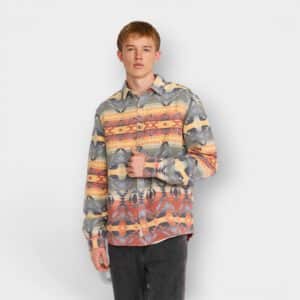 Revolution - Camisa 3265 Jacquard Shirt Orange