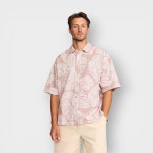 Revolution - Camisa 3240 Oversize Short Sleeved Shirt Dark Orange