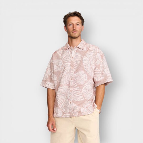 Revolution - Camisa 3240 Oversize Short Sleeved Shirt Dark Orange