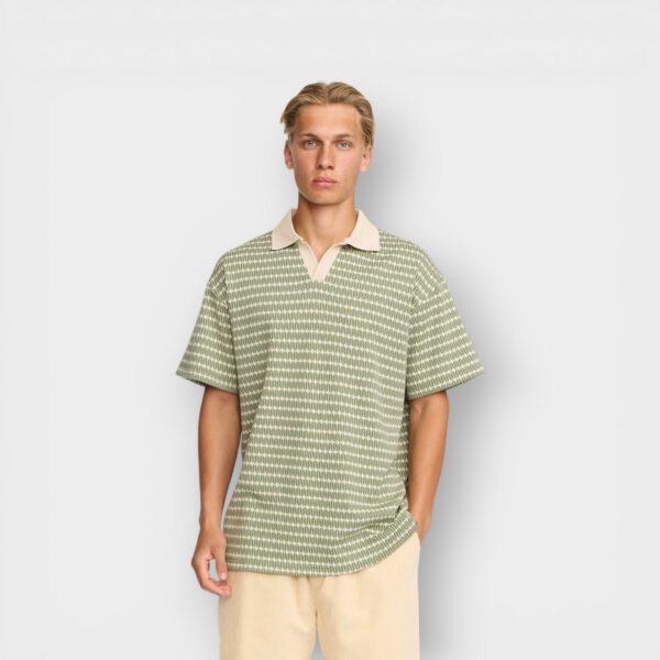 Revolution - Polo 3230 Jacquard Polo Shirt Light Green