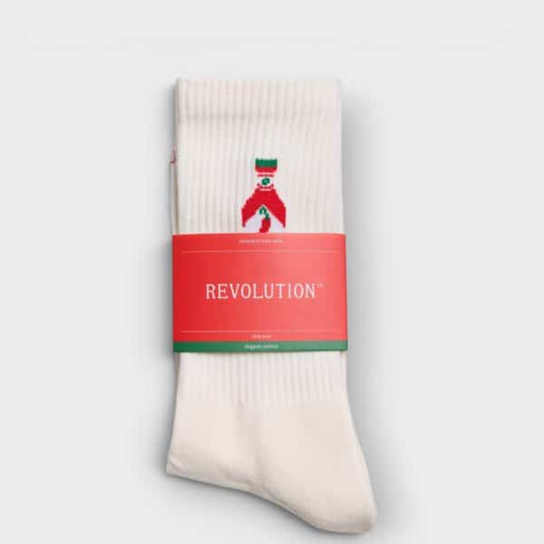 Revolution - Calcetines Jacquard 8925 CHI White
