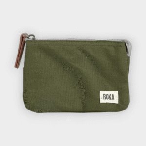 Roka – Cartera Carnaby Moss Recycled Canvas Medium