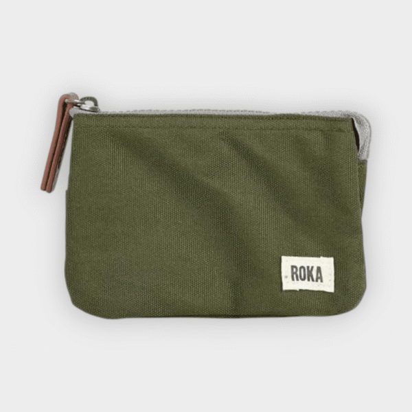 Roka – Cartera Carnaby Moss Recycled Canvas Medium