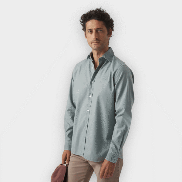 Scotta 1985 - Camisa Estructura Pinpoint azul grisáceo