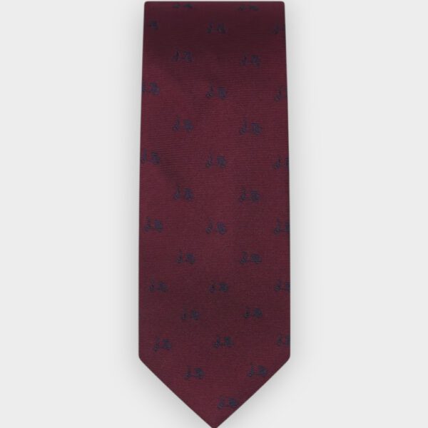 Scotta 1985 - Corbata Logo seda burdeos