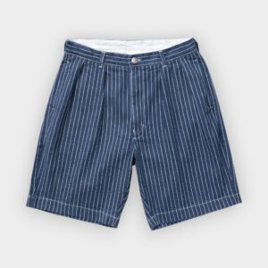 Service Works - Pantalón corto Pinstripe denim part timer indigo