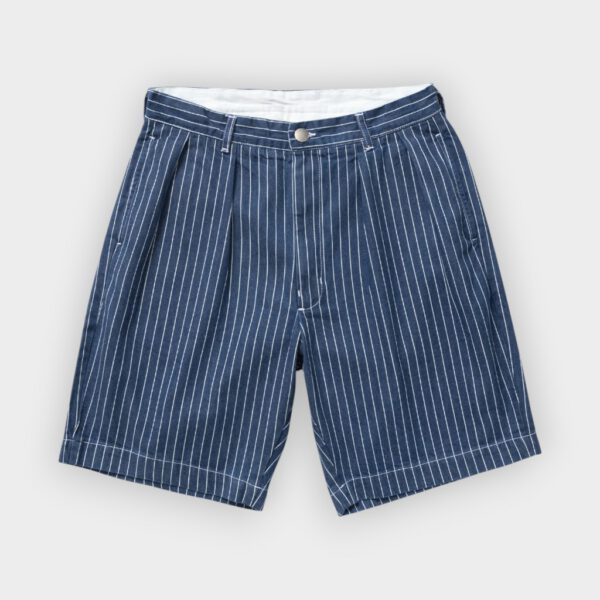 Service Works - Pantalón corto Pinstripe denim part timer indigo