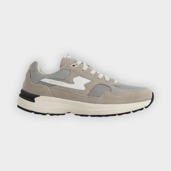 Stepney Workers Club - Zapatillas Amiel suede mix light grey