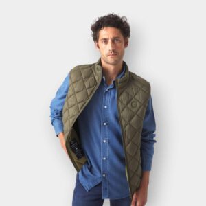 Scotta 1985 – Chaleco Rombo Acolchado Khaki
