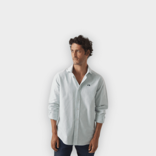 Scotta 1985 - Camisa Oxford rayas organic verde