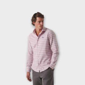 Scotta 1985 – Camisa Horizontal Stripes Burdeos