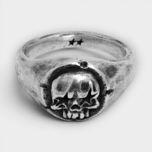 Twojeys - Anillo Sello Skull Silver
