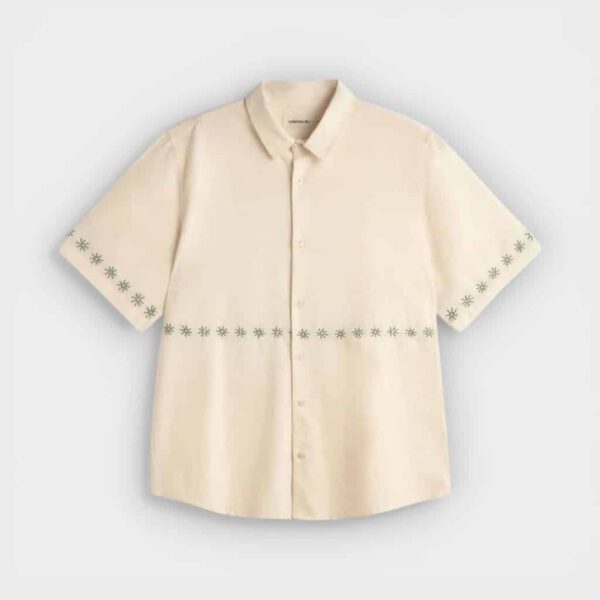 Thinking Mu - Camisa Pannacota Embroidery Tom