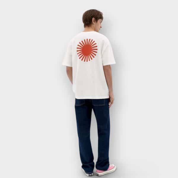 Thinking Mu - Camiseta Sol Contrast Aaron Blanca