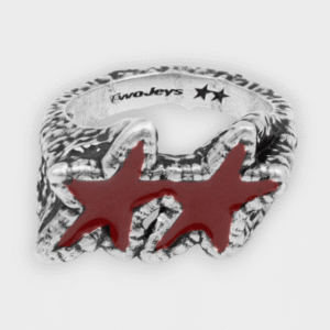 Twojeys - Anillo Melted Stars rojo