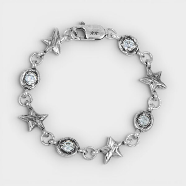TwoJeys - Pulsera White Squadra Silver Plated