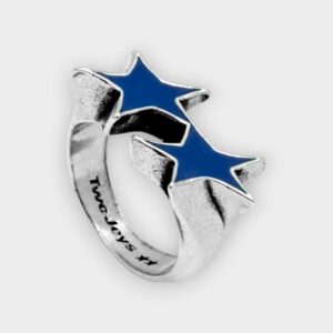 Twojeys - Anillo Icon enameled single silver blue