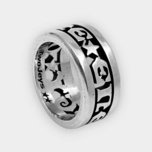 Twojeys - Anillo Scripted silver