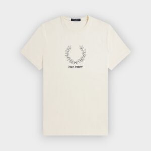 Fred Perry - Camiseta Outline Laurel wreath crudo